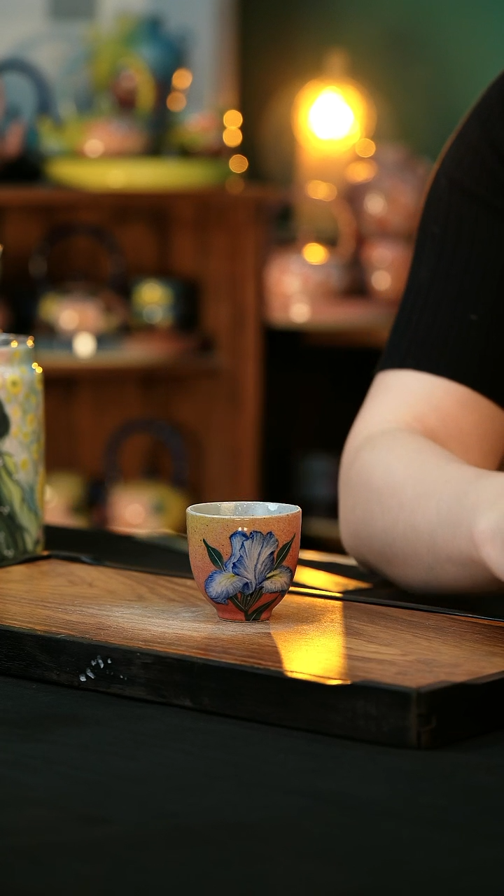 杯手绘心瓷陶瓷浮力