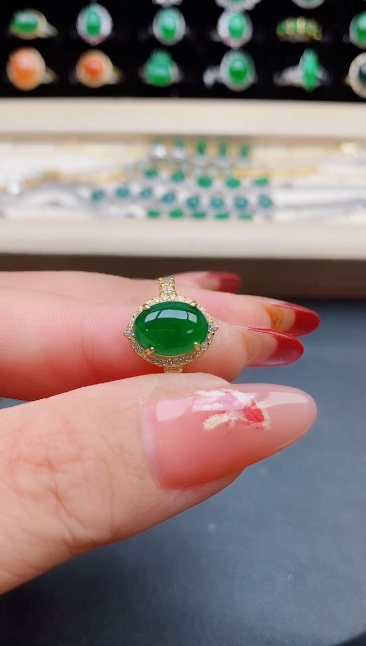 【闪购商品】翡翠戒指银S925镶嵌321321