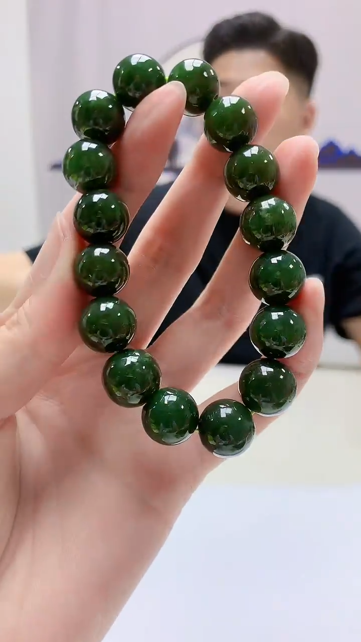 定制翡翠未镶嵌4917zm-毛货手串93