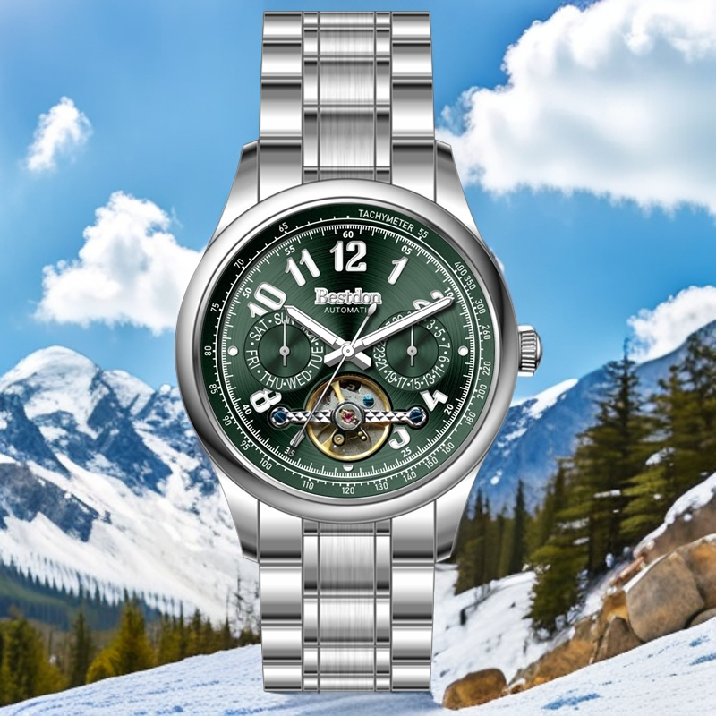 【邦顿亚洲总部直发】征服者飞轮系列全自动机械多功能男表XM71207