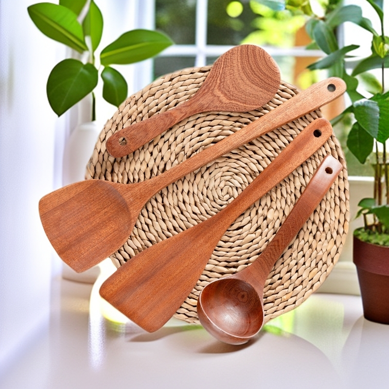 乌檀木锅铲菜铲家用铲饭厨房用木铲无漆大号饭勺子不伤锅长柄炒菜