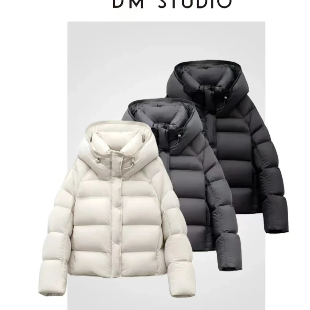 【90鸭绒】泡芙五防超轻超软高奢90鸭绒冬季韩版泡芙女短款加厚连帽