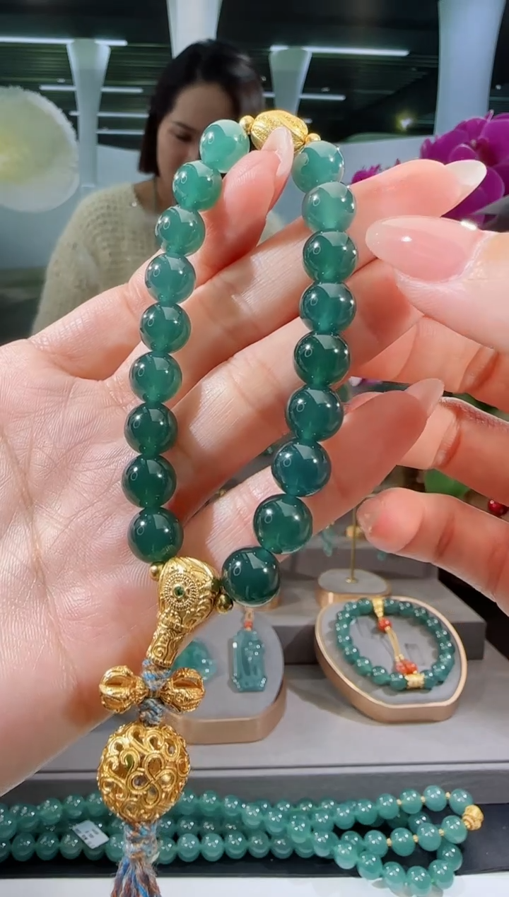 【闪购商品】翡翠手链银S925镶嵌手串多样性发一