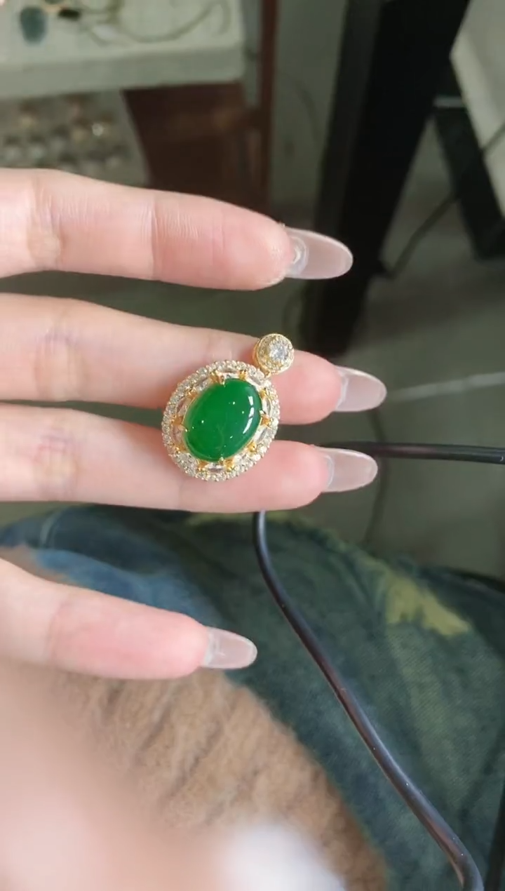 【闪购商品】翡翠戒指银S925镶嵌51511