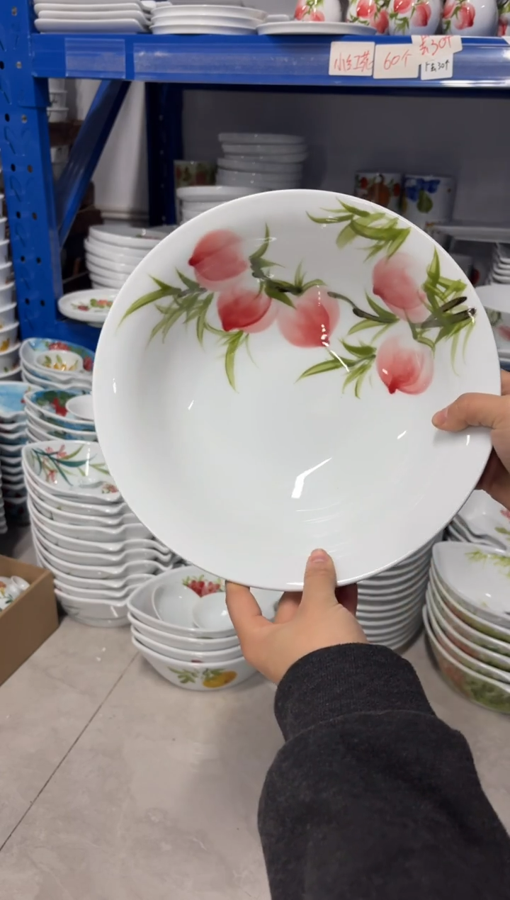 景德镇高温陶瓷食品级手绘釉中彩-10寸大汤碗