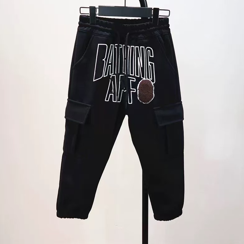 231102【字母老头】时尚休闲百搭儿童复合卫裤