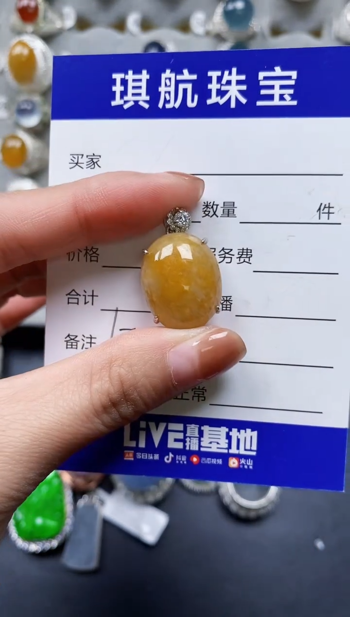 【闪购商品】翡翠颈饰银S925镶嵌0672