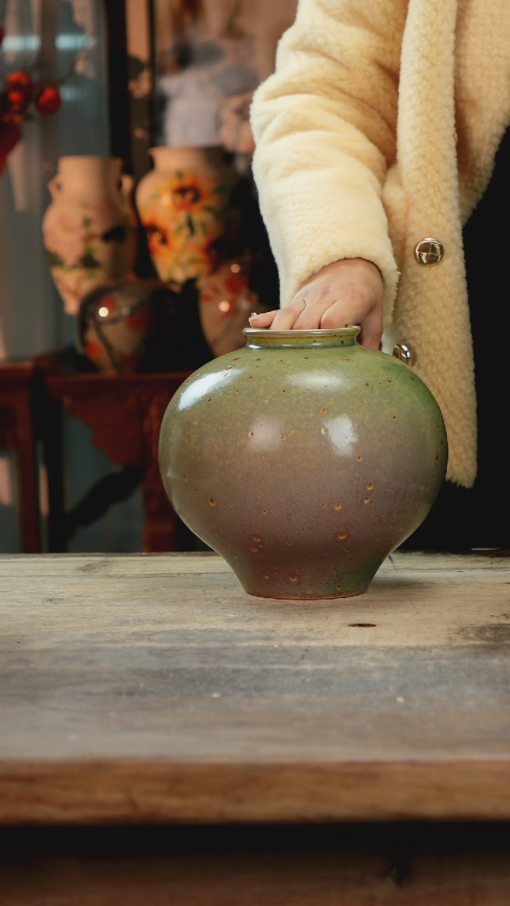 【闪购商品】瓷片景德镇纯手工釉下彩精品花瓶