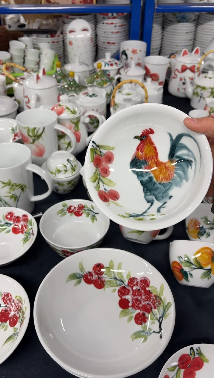 景德镇高温陶瓷食品级手绘釉中彩餐具-壮壮碗