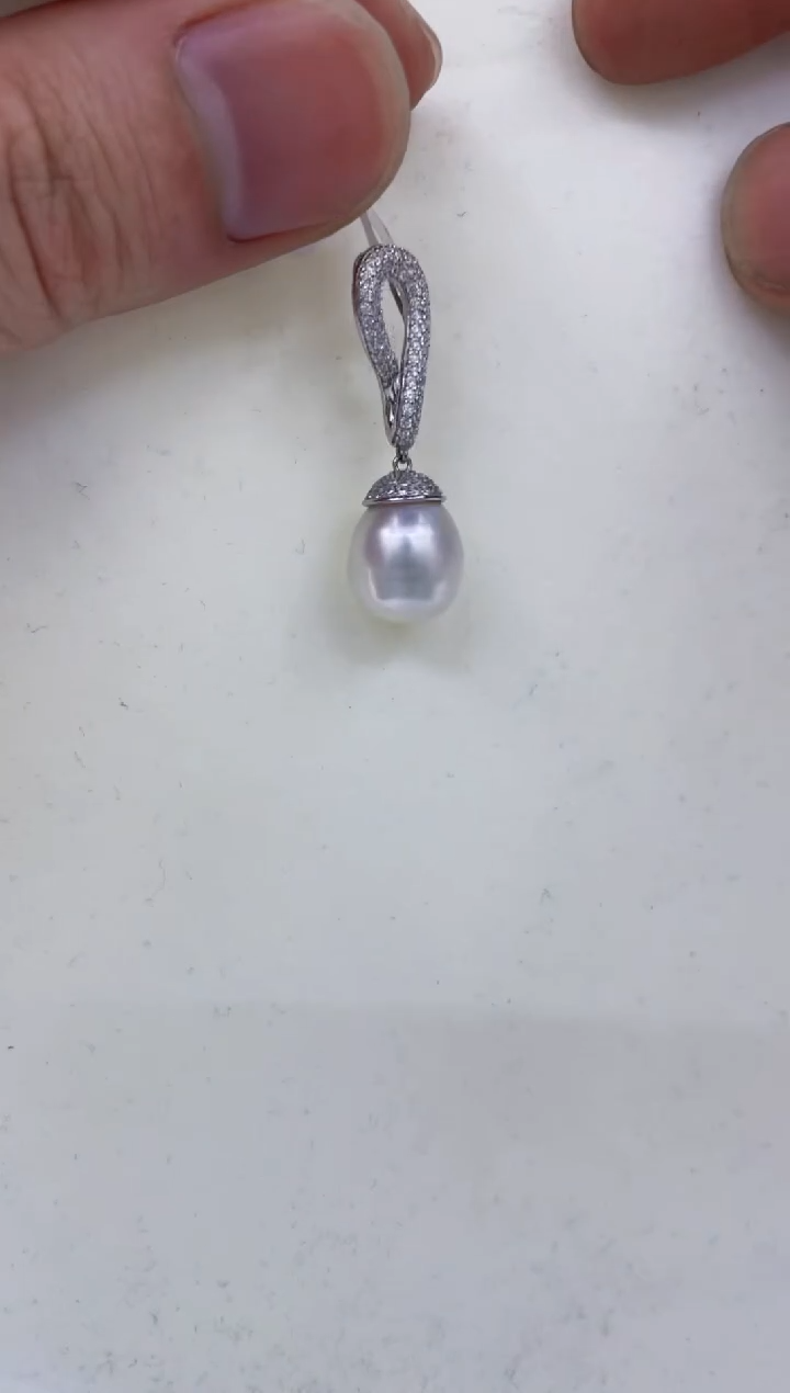 颈饰银S925镶嵌海水珍珠  