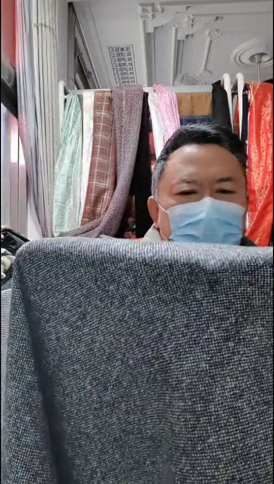 黑白小花结港花布料