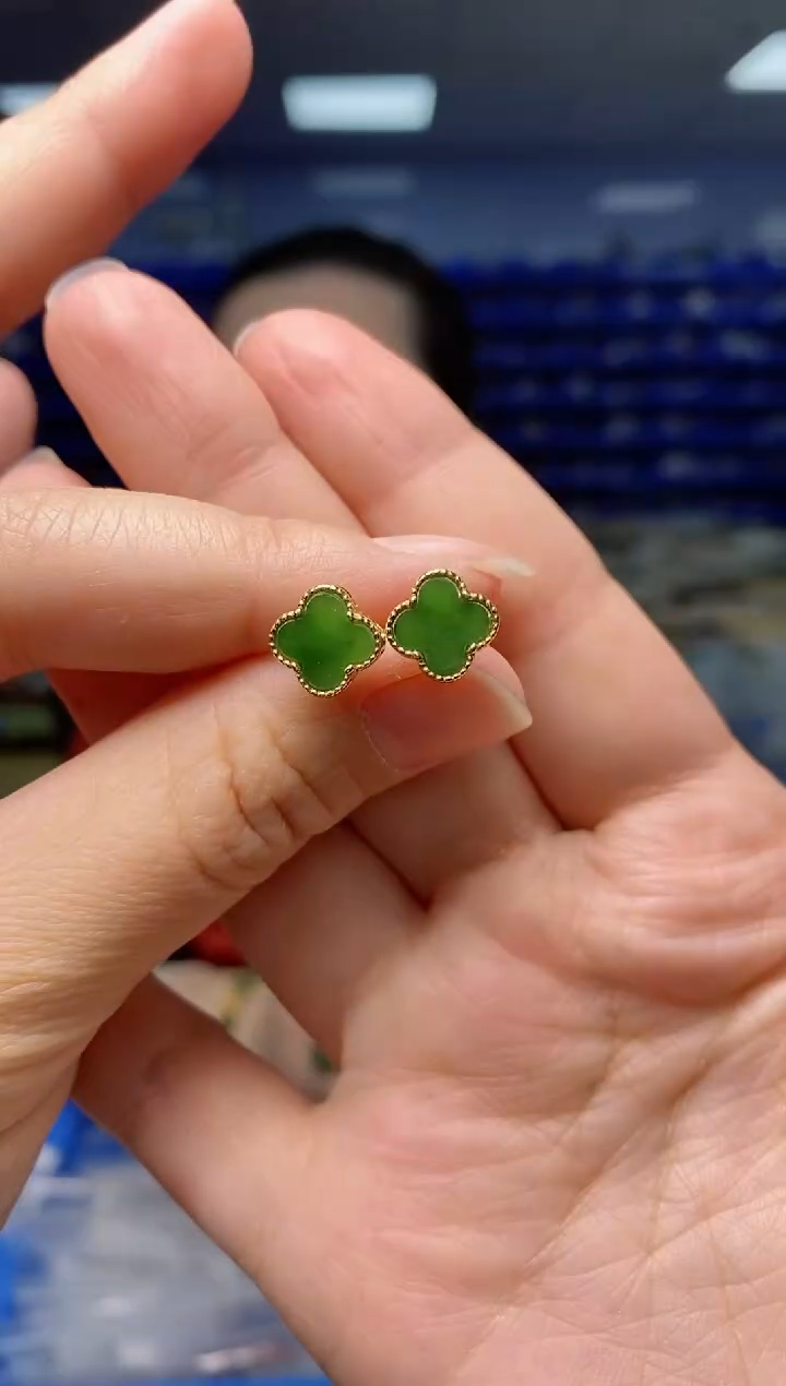 【闪购商品】和田玉耳饰银S925镶嵌   EZ4304