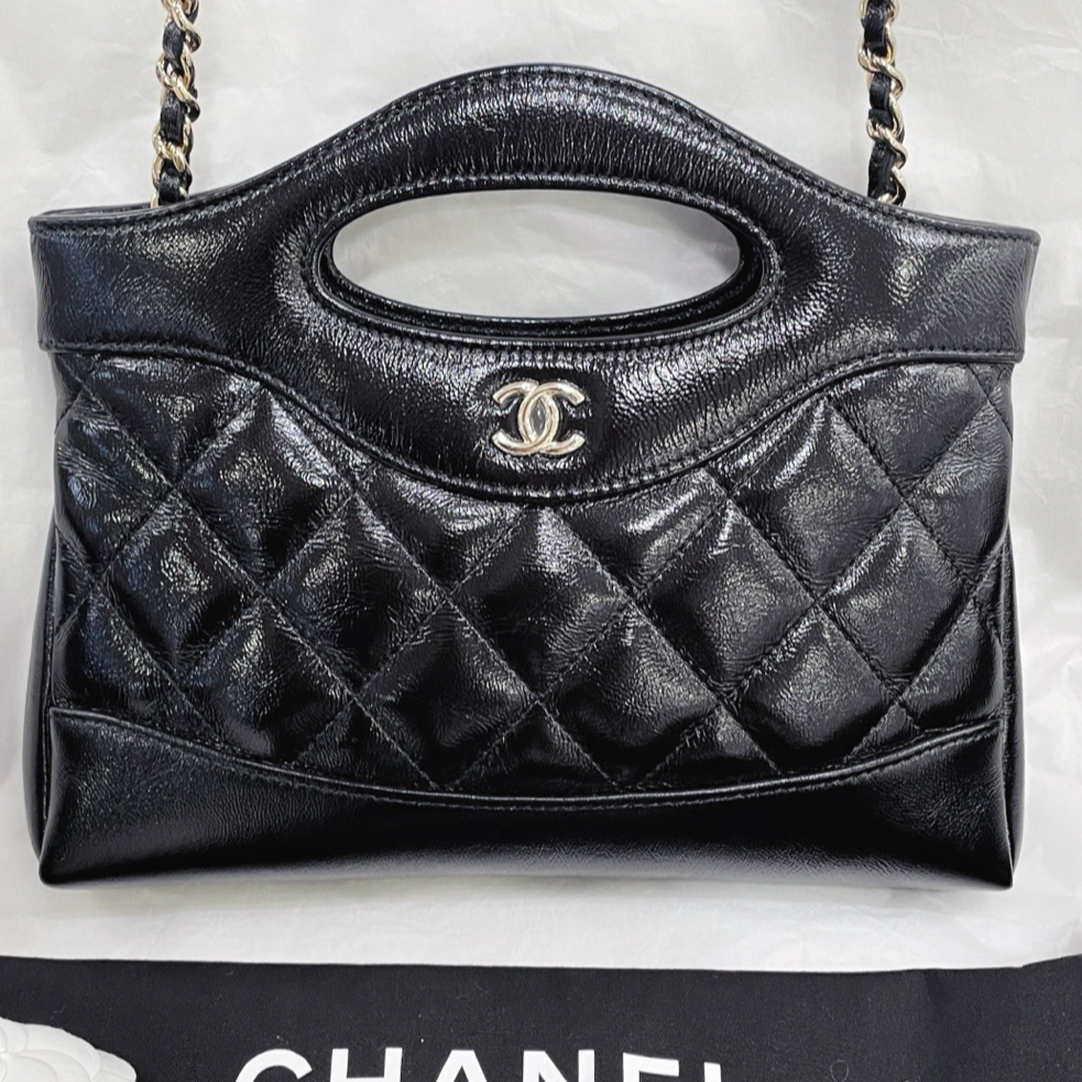 未使用 Chanel/香奈儿 黑金31nano 斜挎单肩包 /7QH39462
