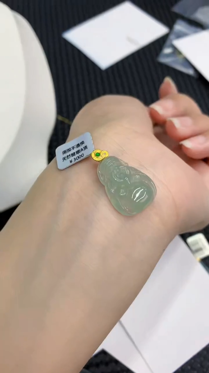 【闪购商品】翡翠颈饰18K金镶嵌            8