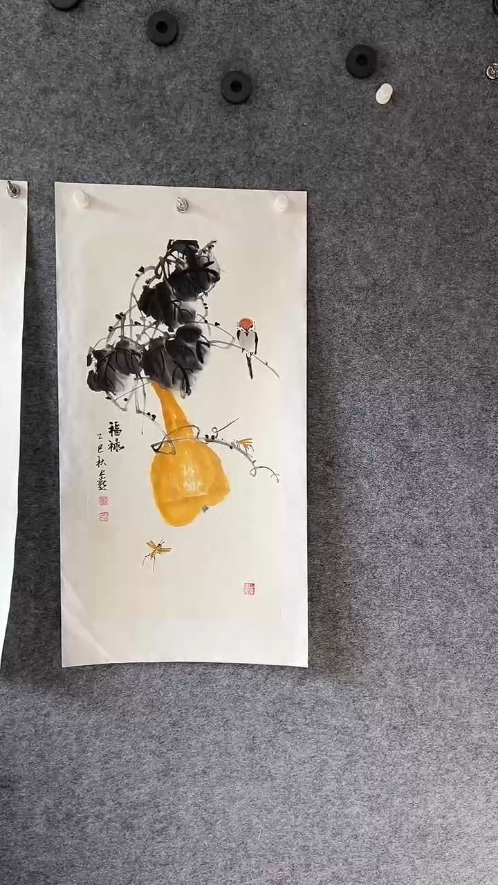 国画国画王生意福禄图