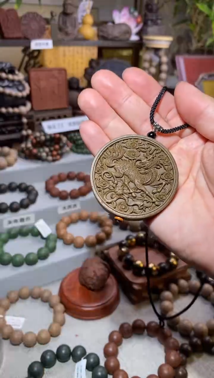 【闪购商品】泥塑桂花合香牌-麒麟