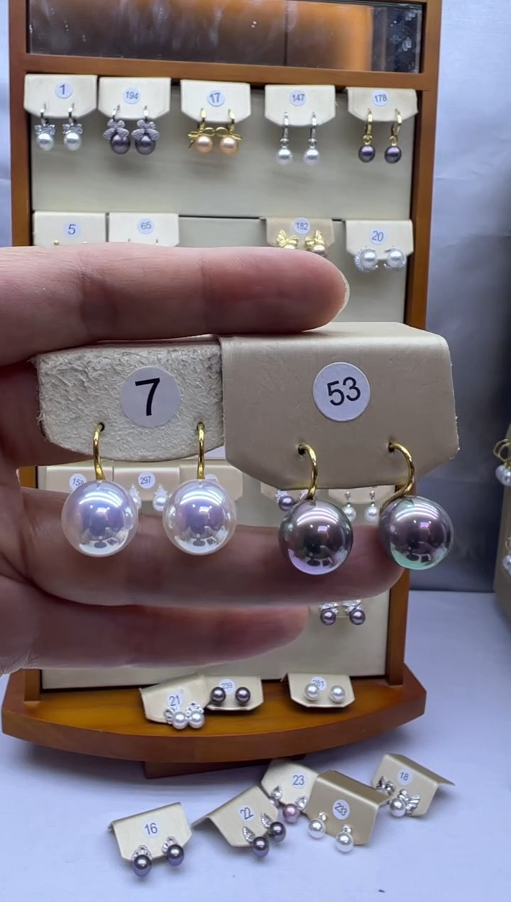 未镶嵌耳饰淡水珍珠7+53