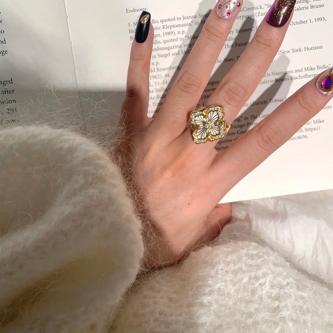 合金戒指 布布复古宫廷风高级感戒指