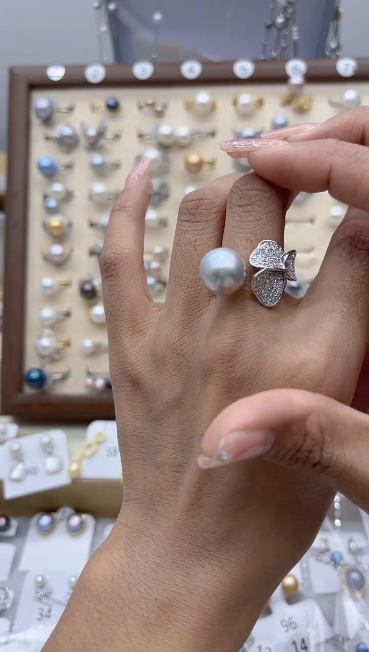 【闪购商品】淡水珍珠戒指合金13