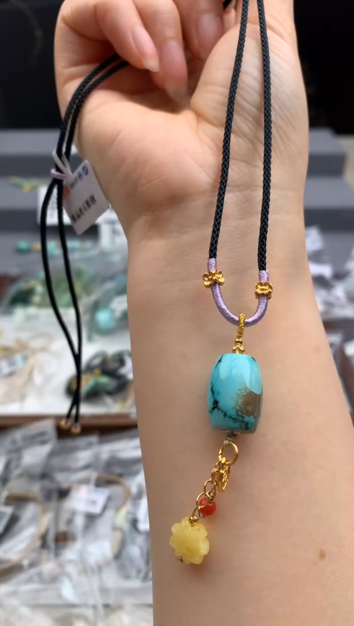 未镶嵌绿松石锁骨链茜.Q44