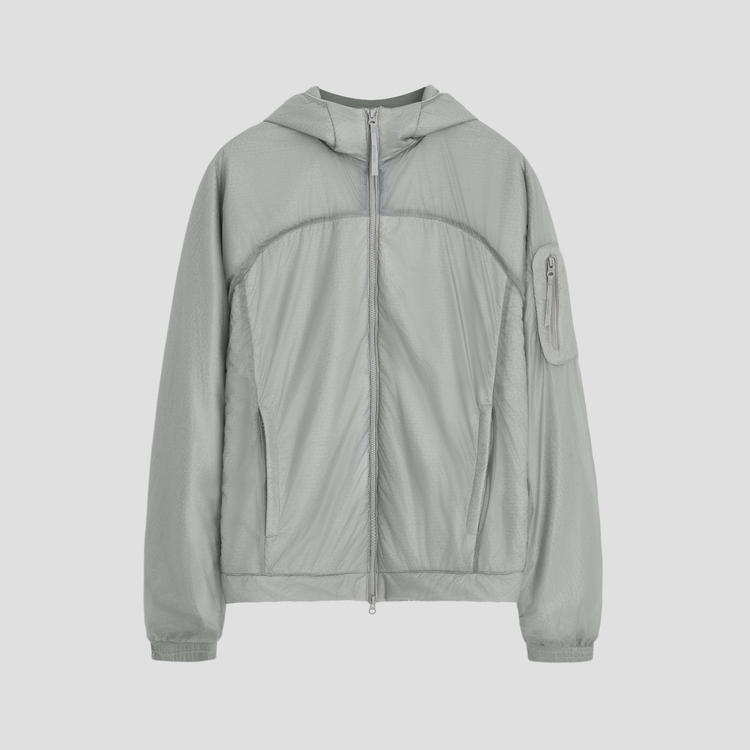 HUAHUA 男款7D深空尘影夹层连帽棉衣 296g 轻暖 防风防水 CL1224