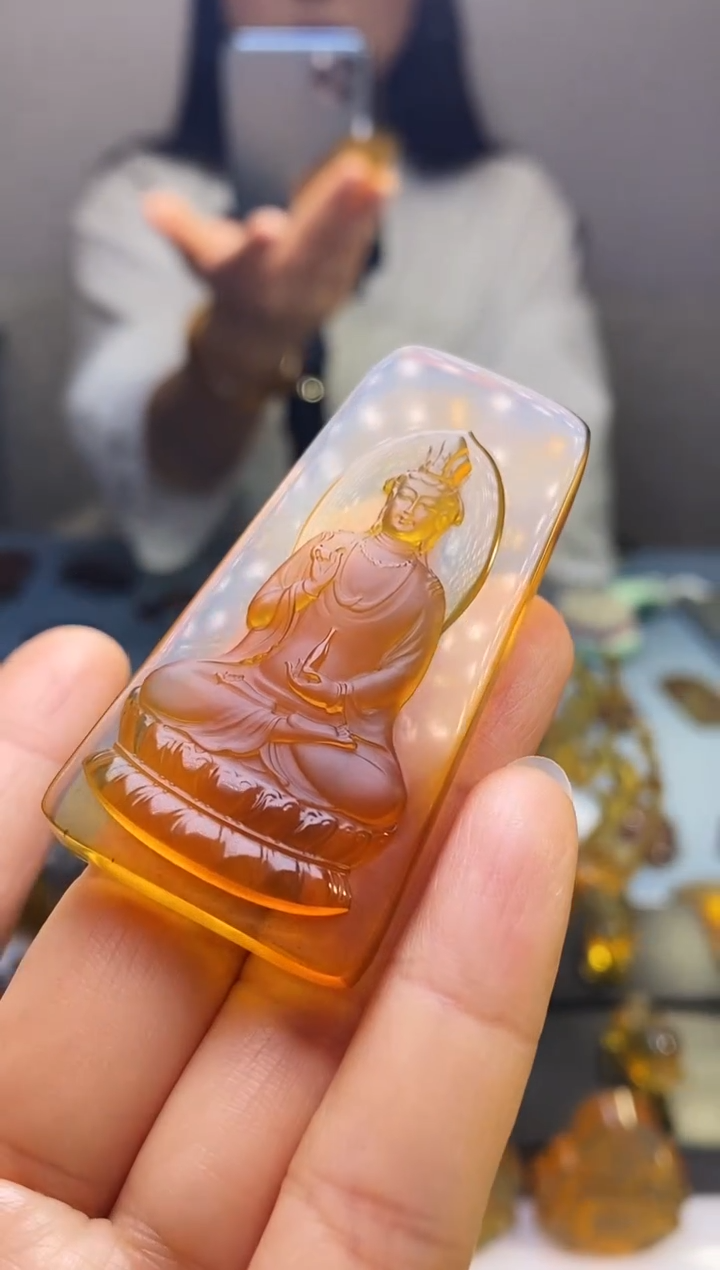 【闪购商品】琥珀颈饰未镶嵌HP101-19（观音）