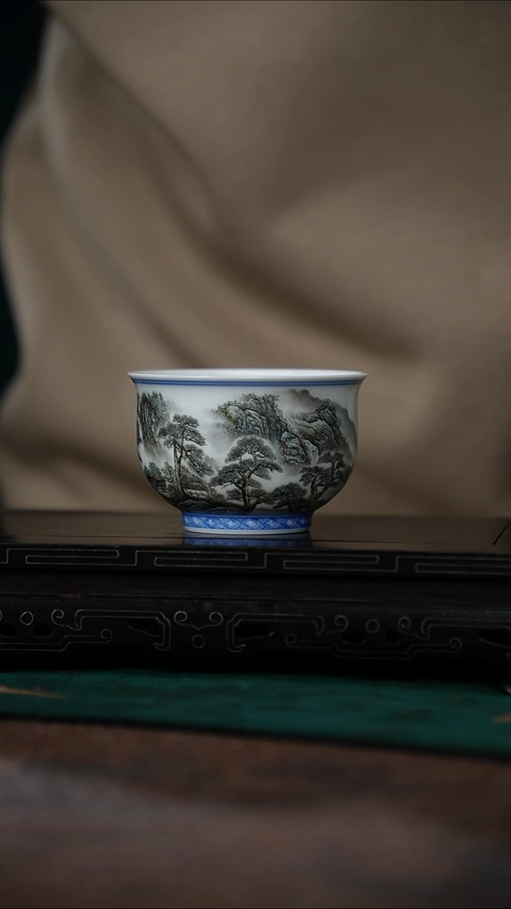 桃*99-1山水炉式杯