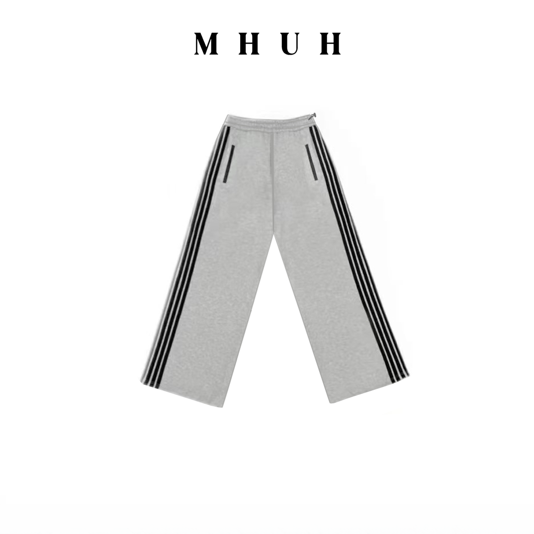 【JOYE】秋冬珊瑚绒侧边条纹休闲百搭显瘦时尚两穿阔腿裤ABQY139