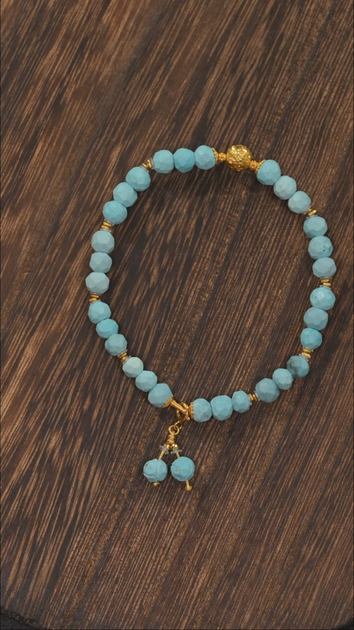 【闪购商品】绿松石手链18K金镶嵌1