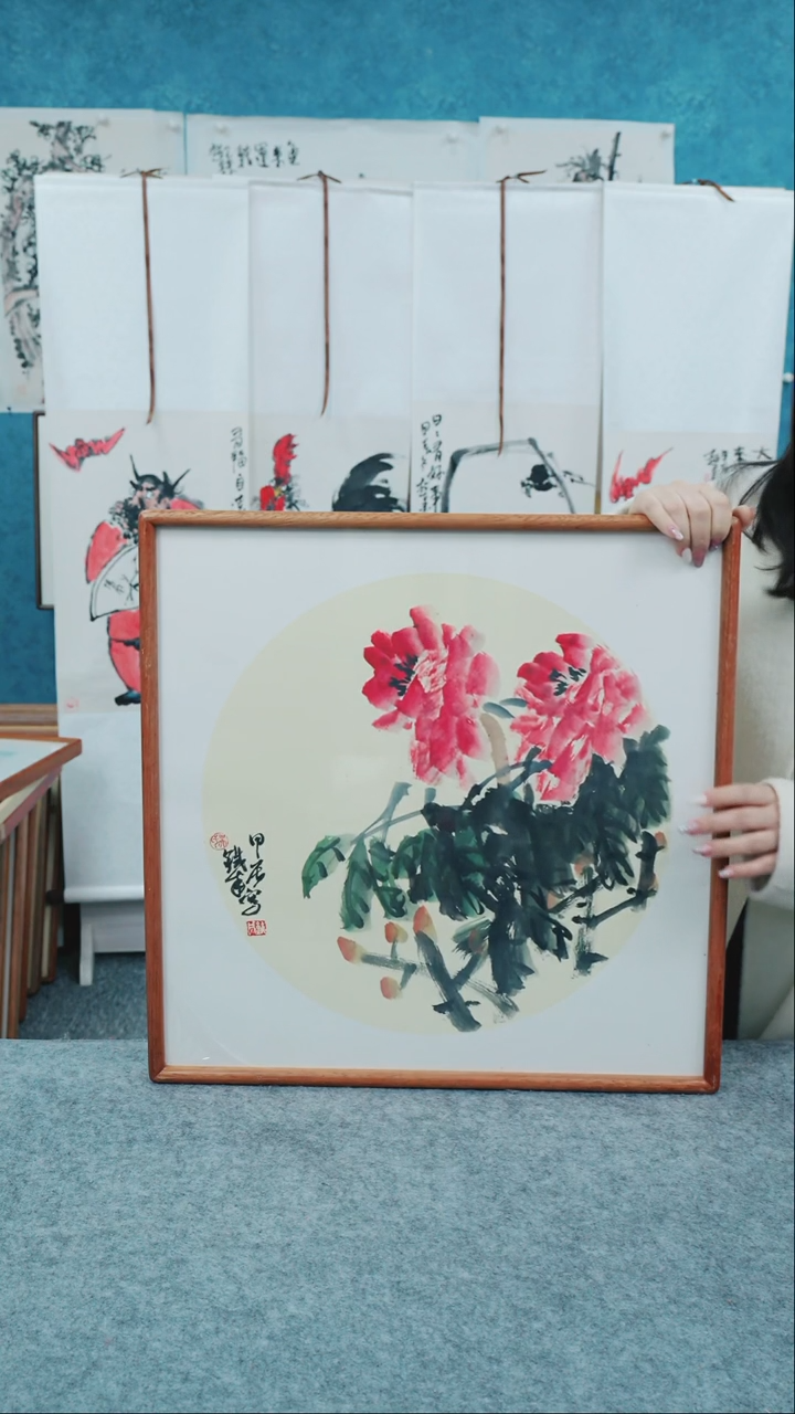 【闪购商品】国画50*50本土老师花鸟