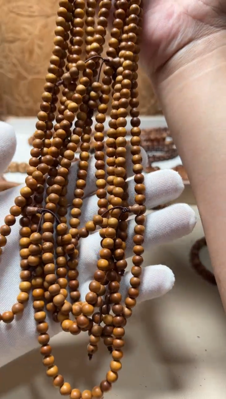 檀香木手串/手链瑕疵横纹0.6*108老山檀香