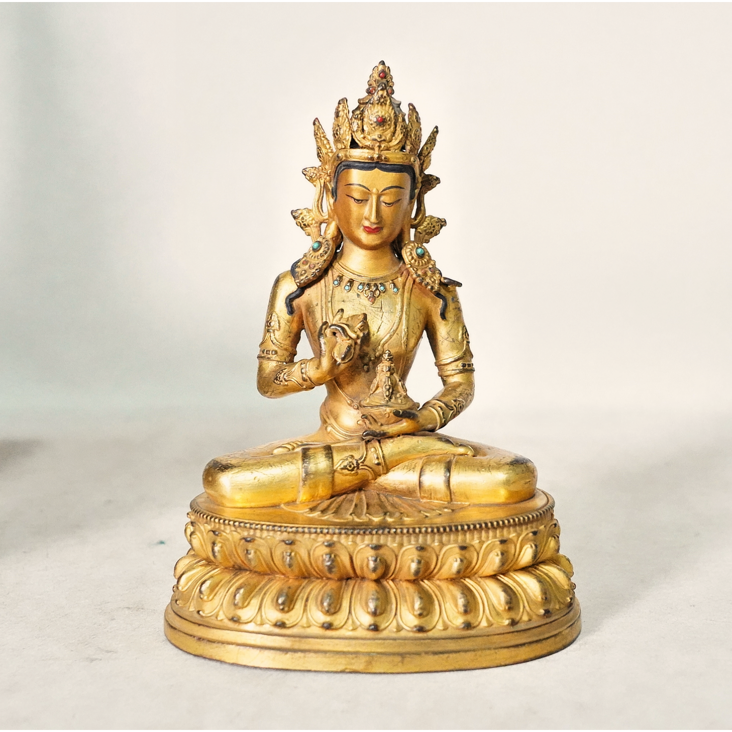 文华开物第247期拍品 6 清代 铜鎏金金刚萨埵像