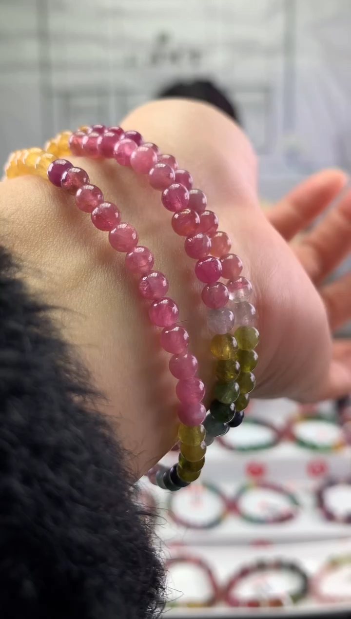 未镶嵌手串碧玺多样性发一条