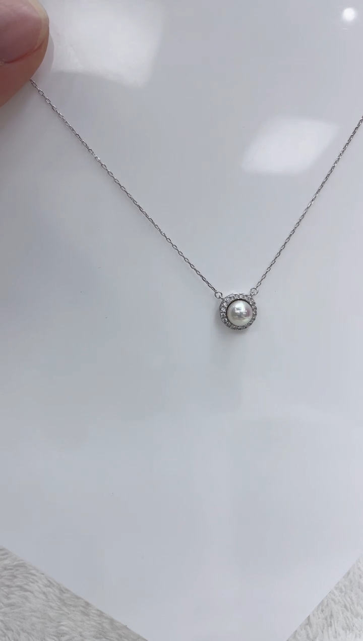【闪购商品】海水珍珠颈饰银S925镶嵌海水珍珠项链