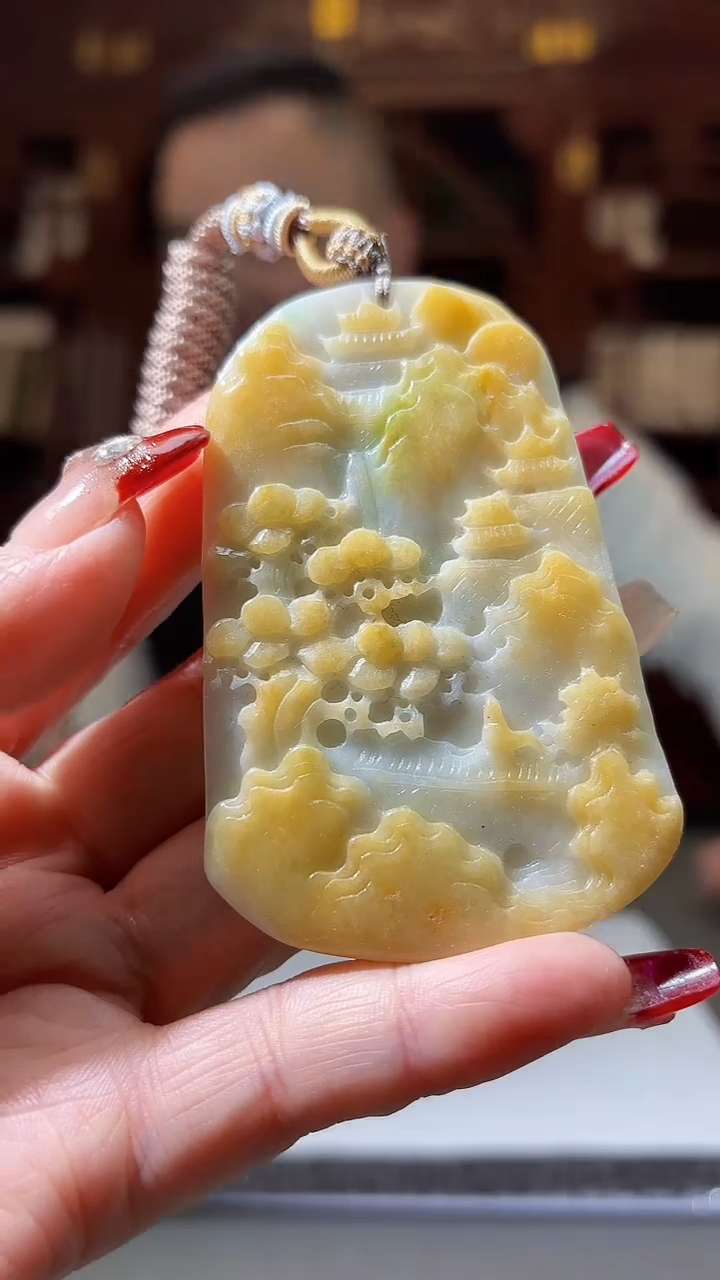 【闪购商品】翡翠挂件未镶嵌0117/Y/发其一件/山水