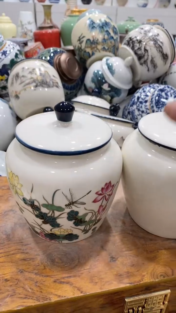 摆件陶茶叶罐密封罐储存罐
