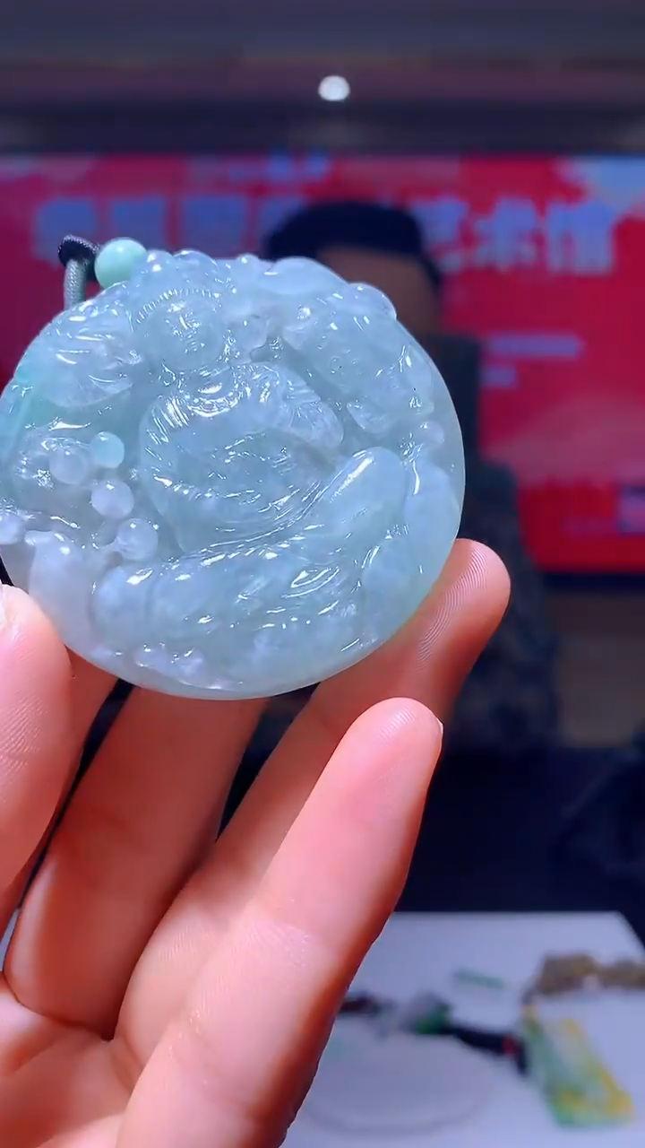 【闪购商品】定制翡翠未镶嵌1034hm-毛货挂件10