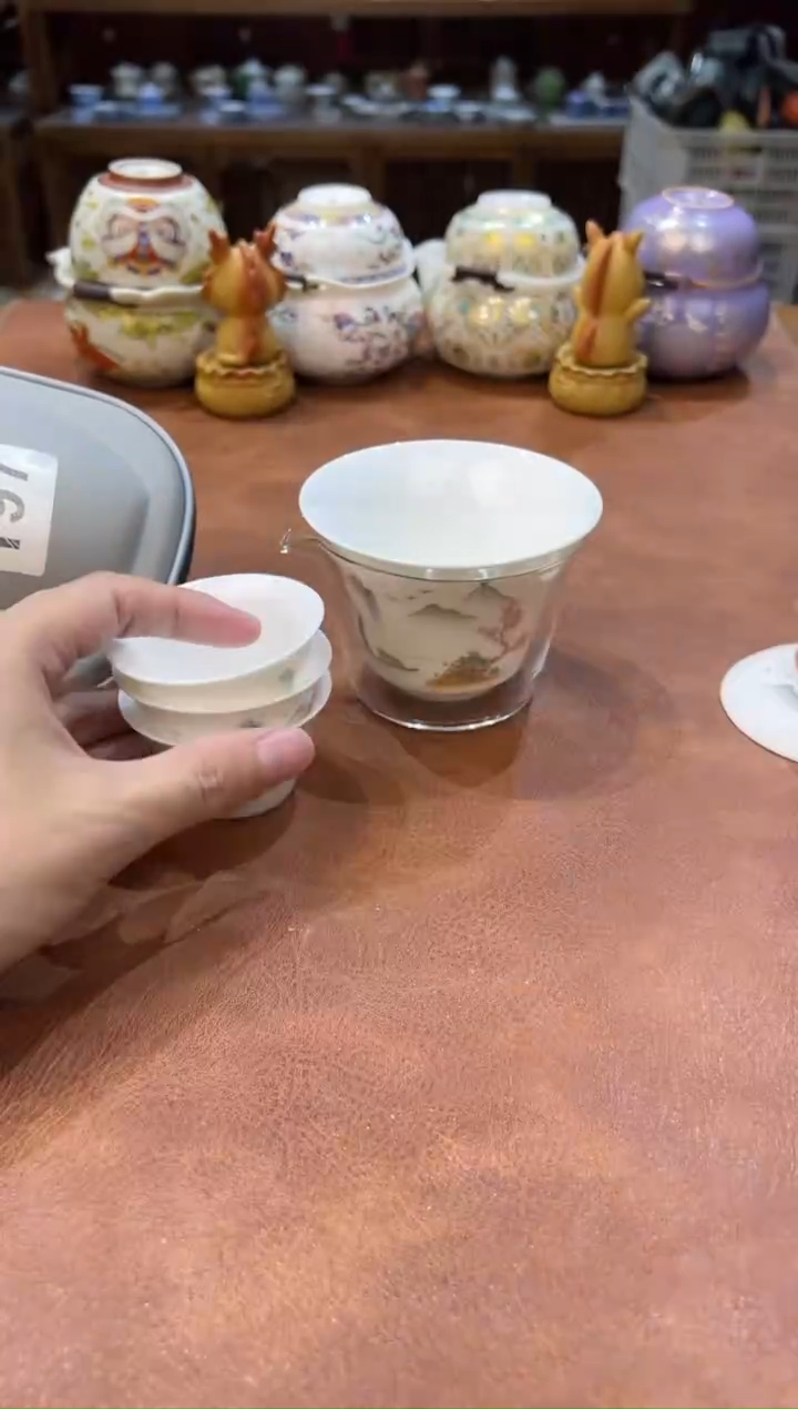 真的很便宜会开片的旅行茶具