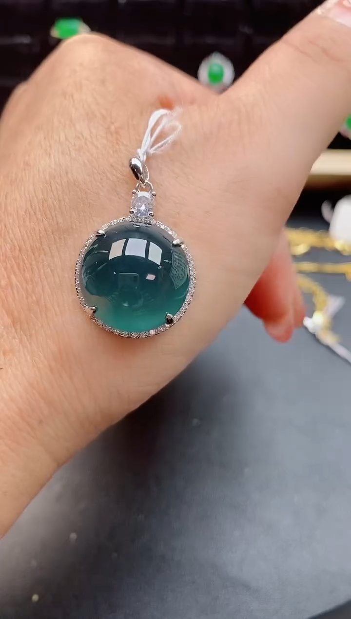 【闪购商品】翡翠颈饰银S925镶嵌12121