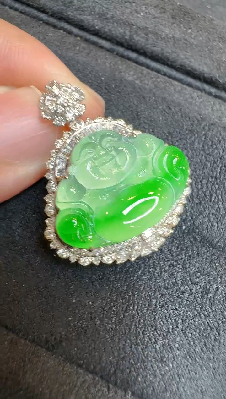 【闪购商品】翡翠吊坠(不含链)18K金镶嵌多样性团购发一件