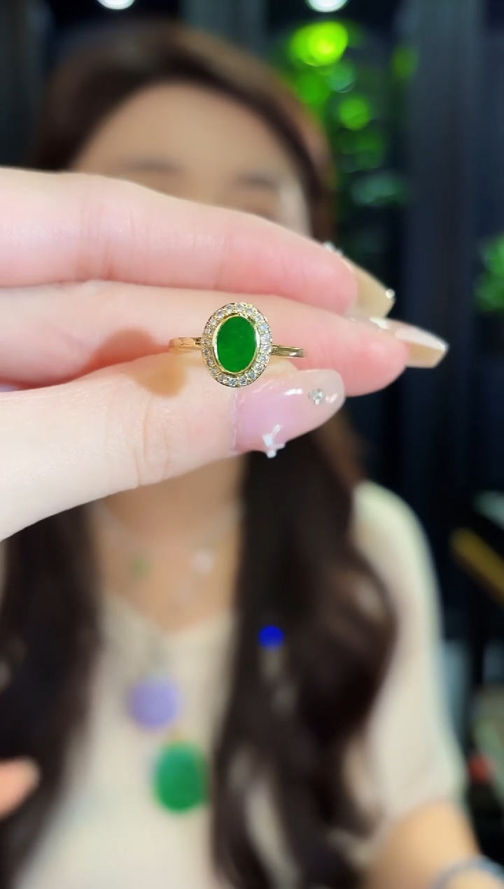 翡翠戒指未镶嵌9缅料A货/多样性发货/一件