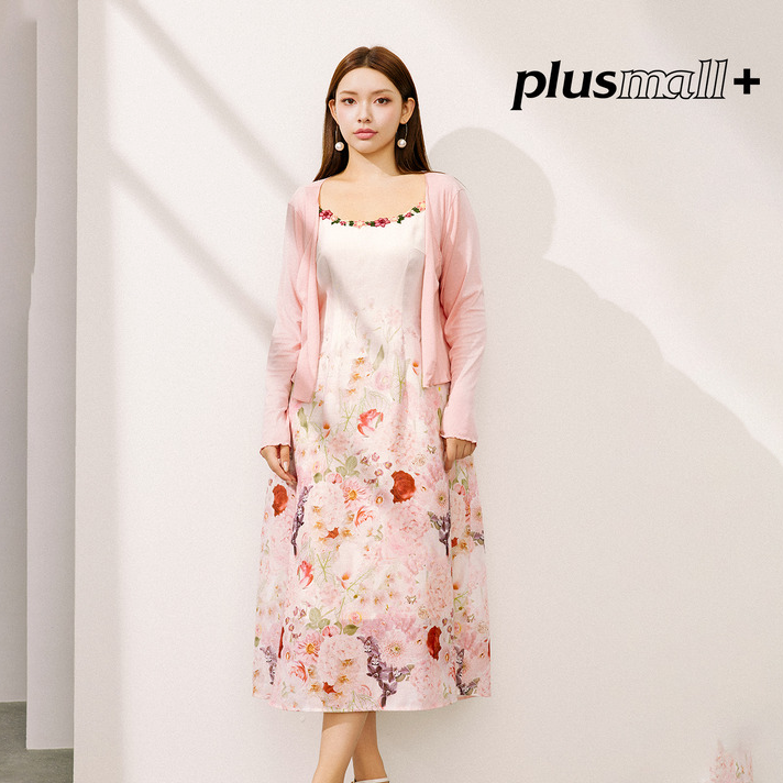 【折扣款】PLUSMALL 莉莉安的花园 减龄百搭显瘦针织开衫PM2506108