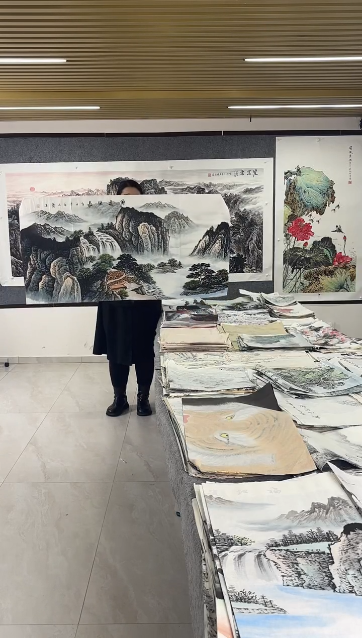 国画丹青专属福利-四尺整张李土庆源远流长带证书