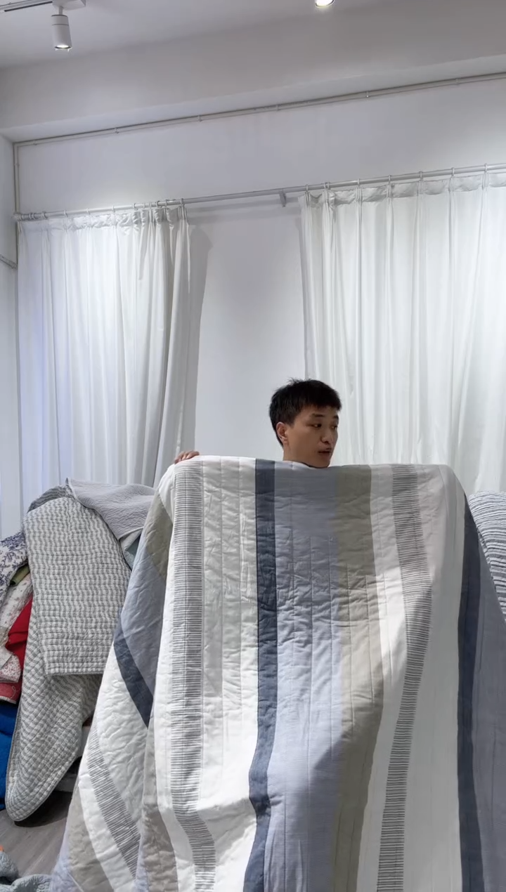 棉250*260纯棉床盖130号微瑕