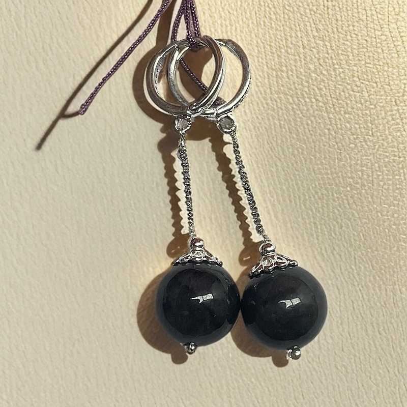 缅甸翡翠耳饰时尚青春百搭百搭简约简约精致珠珠