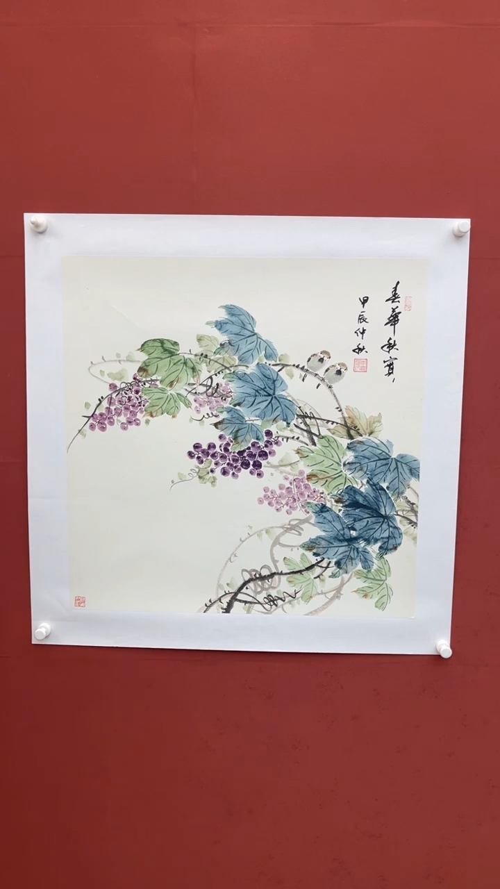 【闪购商品】国画春华秋实-70斗方-托底