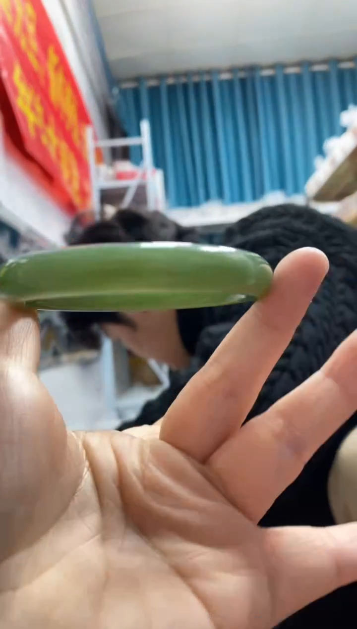 【闪购商品】和田玉颈饰未镶嵌A13且末蓝正圈58-59