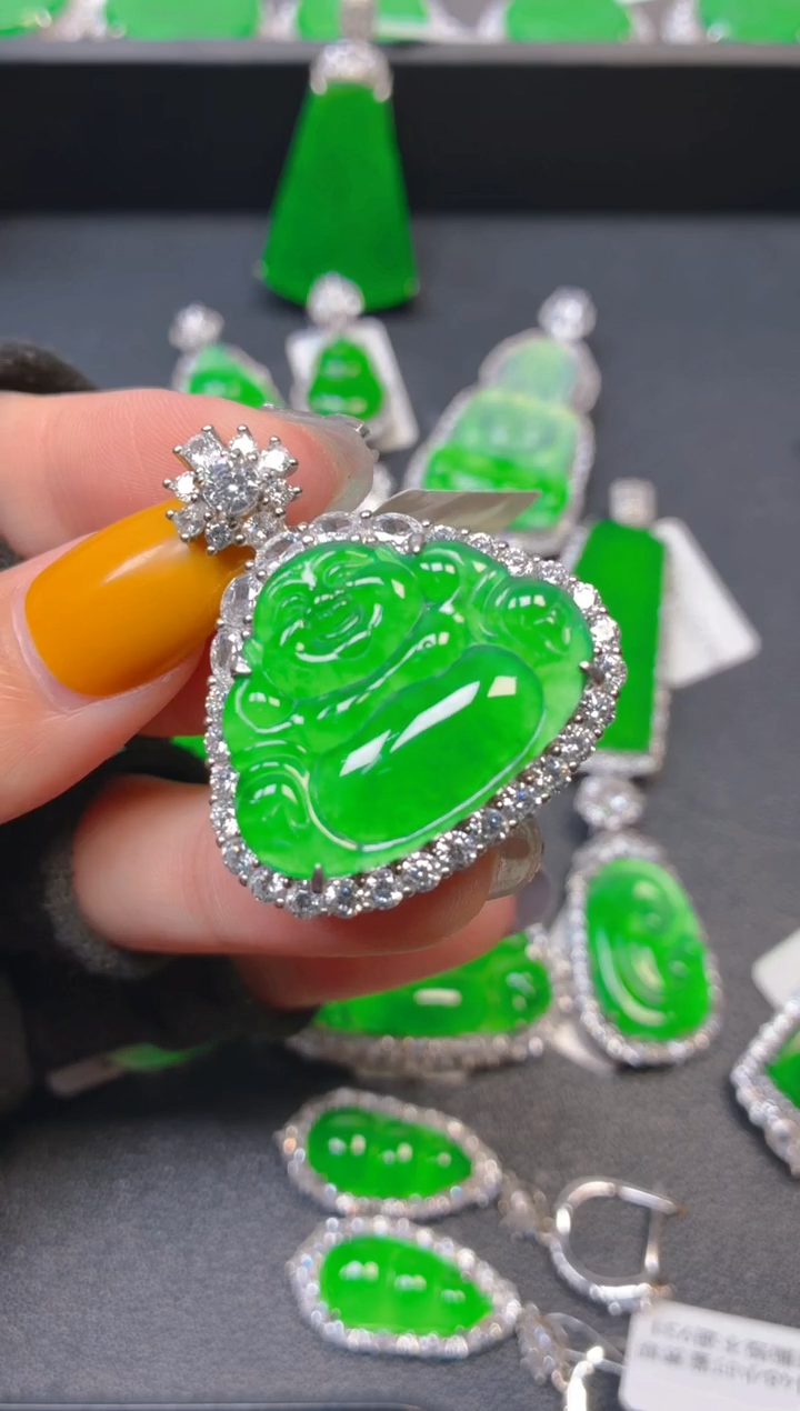 吊坠(不含链)银S925镶嵌翡翠1