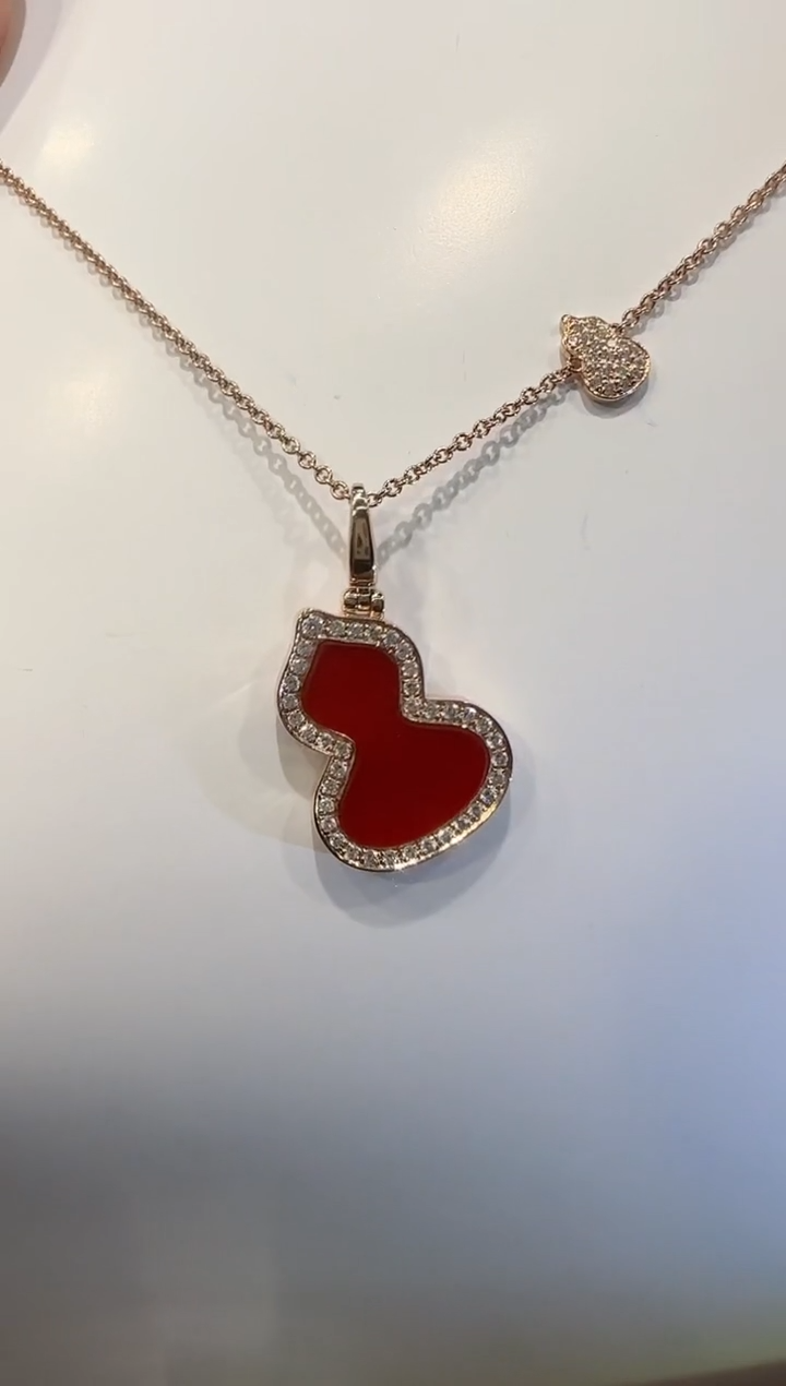 【闪购商品】钻石项链18K金镶嵌中号葫芦