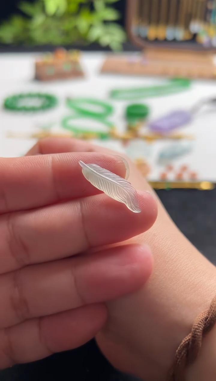 【闪购商品】定制翡翠未镶嵌168羽毛